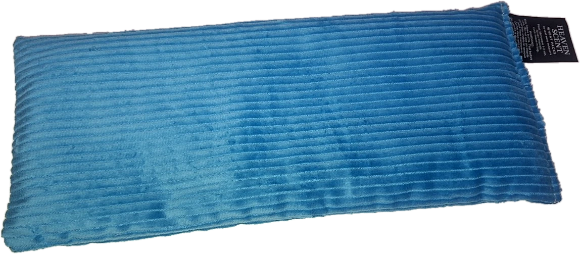Turquoise Blue Heaven Scent Rectangle Wheat Pack showing corduroy texture and sewn label
